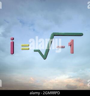 Numero immaginario, illustrazione Foto Stock