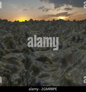 Exoplanet con due soli, illustrazione Foto Stock