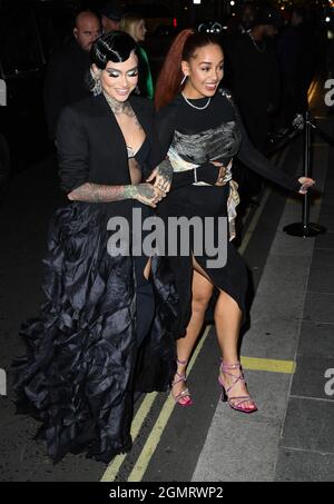 20 settembre 2021, Londra, Regno Unito Kehlani in arrivo al British Vogue e Tiffany & Co Fashion and Film Party al Londoner, Londra. Credit: Doug Peters/EMPICS/Alamy Live News Foto Stock