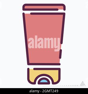 Icona vettore di lozione corpo - stile di taglio linea - illustrazione semplice, tratto modificabile, vettore modello di disegno, buono per stampe, poster, pubblicità, Illustrazione Vettoriale