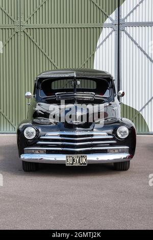 1947 Chevrolet GMC camion al giorno americano Brooklands auto. REGNO UNITO Foto Stock