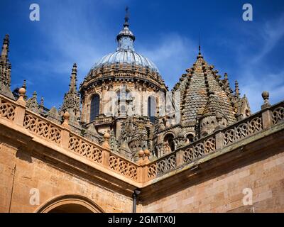 Salamanca è un'antica città nel nord-ovest della Spagna; è anche la capitale della provincia di Salamanca a Castiglia e Leon. La sua Città Vecchia è stata dichiarata Foto Stock