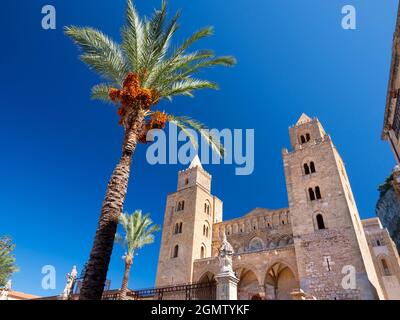 Cefalù, Sicilia, Italia - 25 settembre 2019; nessuna gente in shot. L'antica città siciliana di Cefal, sulla costa settentrionale della Sicilia, risale al 200 Foto Stock