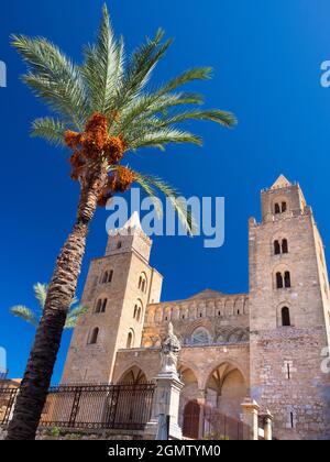 Cefalù, Sicilia, Italia - 25 settembre 2019; nessuna gente in shot. L'antica città siciliana di Cefal, sulla costa settentrionale della Sicilia, risale al 200 Foto Stock