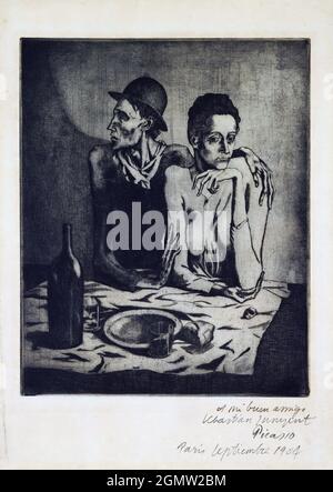 Pablo Picasso. (Spagnolo, 1881-1973). Le Repas frugal (il Repast Frugal). 1904. Foto Stock