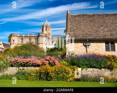 Oxford, Inghilterra - 13 Settembre 2019 Fondato nel 1525 da Thomas Wolsey, Lord Chancellor of England, il Christ Church College rimane uno dei più antichi, Foto Stock