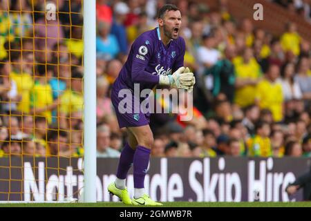 Ben Foster of Watford - Norwich City contro Watford, Premier League, Carrow Road, Norwich, UK - 18 settembre 2021 solo per uso editoriale - si applicano le restrizioni DataCo Foto Stock