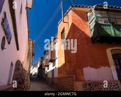 Potosi, Bolivia - 22 maggio 2018 Potosi e la sua storia sono inestricabilmente legate all'argento. Una delle città più alte del mondo ad un'altitudine di Foto Stock