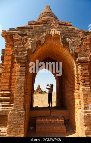 Tayok Pye Tempio, Myanmar - 29 Gennaio 2013; questo è uno dei molti templi mozzafiato nella zona archeologica di Bagan. Dal IX al XIII secolo, Foto Stock