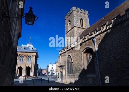 Abingdon, Inghilterra - 12 luglio 2020; nessuna gente in vista. La mia città natale di Abingdon afferma di essere la più antica in Inghilterra. Uno dei suoi più antichi e più belli Foto Stock