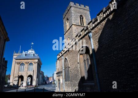 Abingdon, Inghilterra - 12 luglio 2020; nessuna gente in vista. La mia città natale di Abingdon afferma di essere la più antica in Inghilterra. Uno dei suoi più antichi e più belli Foto Stock