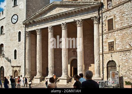 Tempio di Minerva, Asssii, Perugia, Umbria, Italia, Europa Foto Stock
