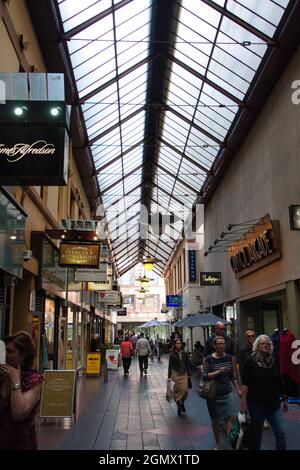 MELBOURNE, AUSTRALIA - Apr 30, 2016: Lo storico centro commerciale Arcade a Melbourne, Australia Foto Stock