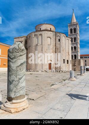 Zara è la più antica città abitata in Croazia. Si trova sul Mare Adriatico, nella parte nordoccidentale della regione di Ravni Kotari. La c Foto Stock