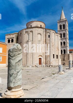 Zara è la più antica città abitata in Croazia. Si trova sul Mare Adriatico, nella parte nordoccidentale della regione di Ravni Kotari. La c Foto Stock