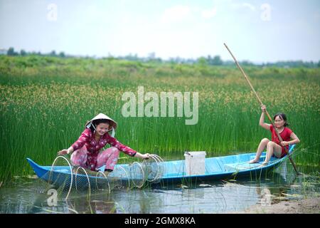 Bel paesaggio nella provincia di CA Mau Vietnam meridionale Foto Stock