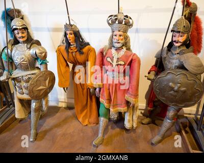 Taormina, Sicilia, Italia - 20 Settembre 2019 Taormina è una piccola cittadina collinare sulla costa orientale della Sicilia, situata a ridosso di nea Foto Stock