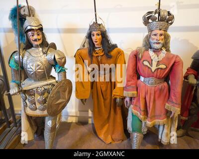 Taormina, Sicilia, Italia - 20 Settembre 2019 Taormina è una piccola cittadina collinare sulla costa orientale della Sicilia, situata a ridosso di nea Foto Stock