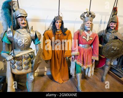 Taormina, Sicilia, Italia - 20 Settembre 2019 Taormina è una piccola cittadina collinare sulla costa orientale della Sicilia, situata a ridosso di nea Foto Stock