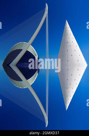 Valencia, Spagna - 23 Giugno 2013 la Città delle Arti e delle Scienze è un complesso di intrattenimento, culturale e architettonico nella città di Valencia, Spagna. Foto Stock