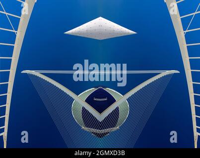 Valencia, Spagna - 23 Giugno 2013 la Città delle Arti e delle Scienze è un complesso di intrattenimento, culturale e architettonico nella città di Valencia, Spagna. Foto Stock