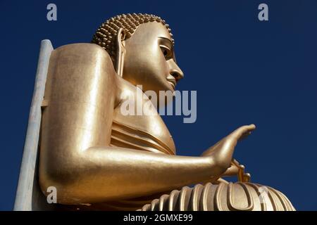 Dambulla, Sri Lanka - 11 Febbraio 2014 i Buddha sono sempre visti dalla parte anteriore. Ecco quindi qualcosa di diverso. Tempio della grotta di Dambulla, noto anche come t Foto Stock