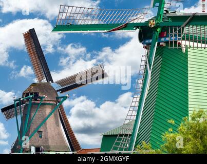 Zaanse Schans, Paesi Bassi - 27 maggio 2016; una (piccola) persona in vista. Zaanse Schans è un quartiere di Zaandam, nei pressi di Zaandijk nei Paesi Bassi. Foto Stock