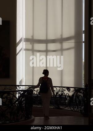 Parigi, Francia - 19 settembre, 2018 la bellezza spontanea può essere trovata quasi ovunque, a condizione che si cerca .... come questa strana ma atmosfera Foto Stock