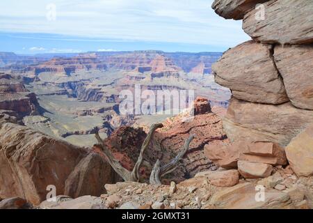 Paesaggio del Parco Nazionale del Grand Canyon, Ooh Aah Point, splendida vista sul canyon. Foto Stock