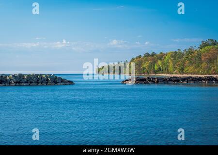 Washington Island Wisconsin è un'isola al largo della punta di Door County. L'accesso e' a 30 minuti di traghetto da Northport. Si tratta di una popolare area turistica. Foto Stock