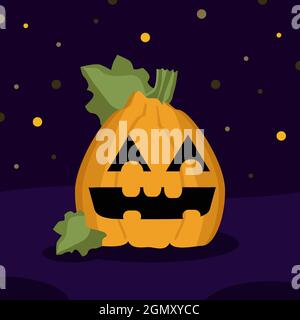 Zucca di Halloween - illustrazione vettoriale Illustrazione Vettoriale