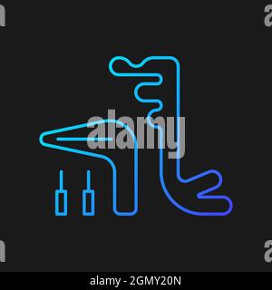 Strumenti per l'icona del vettore gradiente di manutenzione dell'impianto per il tema scuro Illustrazione Vettoriale