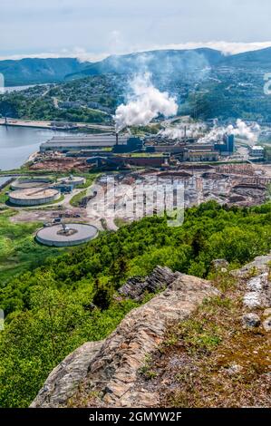 Corner Brook della pasta di legno e della carta carta limitata mulino a Corner Brook sulla costa occidentale di Terranova Foto Stock