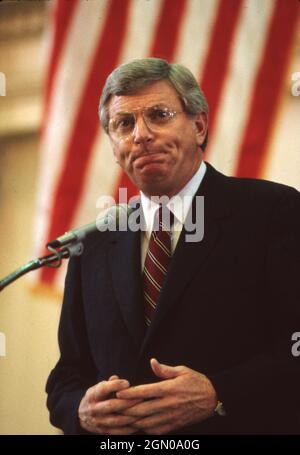 Austin Texas USA, circa 1985: Governatore democratico MARCO BIANCO che svolge i suoi doveri al Campidoglio del Texas durante il suo unico mandato, 1983-1987. ©Bob Daemmrich Foto Stock