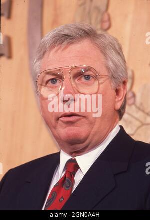 Austin Texas USA, circa 1985: Governatore democratico MARCO BIANCO che svolge i suoi doveri al Campidoglio del Texas durante il suo unico mandato, 1983-1987. ©Bob Daemmrich Foto Stock