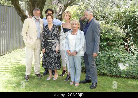 Roma, Italia. 21 settembre 2021. Il gruppo cast alla fotocall della fiction Rai fino all'ultimo battito presso la sede Rai in Viale Mazzini. (Foto di Mario Cartelli/SOPA Images/Sipa USA) Credit: Sipa USA/Alamy Live News Foto Stock