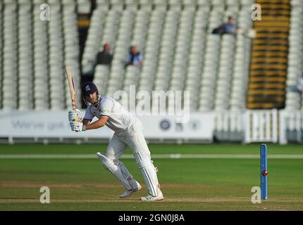 Birmingham, Regno Unito. 21 settembre 2021. Warwickshire bat Men's Cricket -County Championship Warwickshire / Somerset 4 giorni di credito: SPP Sport Press Foto. /Alamy Live News Foto Stock