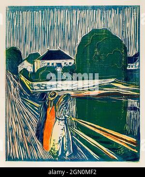 The Girls on the Bridge (1918) di Edvard Munch. Foto Stock