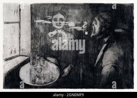 Tête-á-Tête (1894) di Edvard Munch. Foto Stock