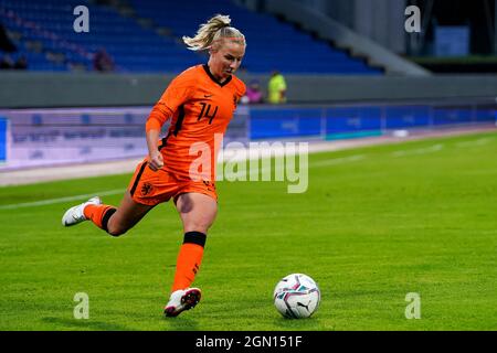 REYKJAVIK, ISLANDA - SETTEMBRE 21: Jackie Groenen dei Paesi Bassi durante la gara di qualificazione del Gruppo C della Coppa del mondo delle Donne FIFA 2023 tra Islanda e Paesi Bassi a Laugardalsvollur il 21 Settembre 2021 a Reykjavik, Islanda (Foto di Andre Weening/Orange Pictures) Foto Stock