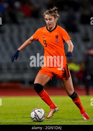 REYKJAVIK, ISLANDA - SETTEMBRE 21: Vivianne Miedema dei Paesi Bassi durante la gara di qualificazione del Gruppo C della Coppa del mondo delle Donne FIFA 2023 tra Islanda e Paesi Bassi a Laugardalsvollur il 21 Settembre 2021 a Reykjavik, Islanda (Foto di Andre Weening/Orange Pictures) Foto Stock