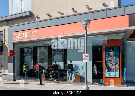 Toronto, Canada - 7 settembre 2021: Negozio di abbigliamento da uomo Barbuti presso i negozi di Don Mills a Toronto, Canada. Foto Stock