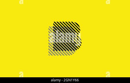 LOGO LETTERA B CON EFFETTO SPAZIO NEGATIVO Illustrazione Vettoriale