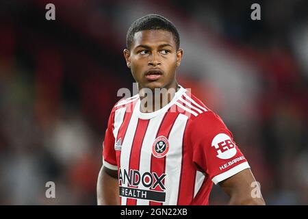 Rhian Brewster #7 di Sheffield United durante la partita in , il 21/09/2021. (Foto di Craig Thomas/News Images/Sipa USA) Foto Stock