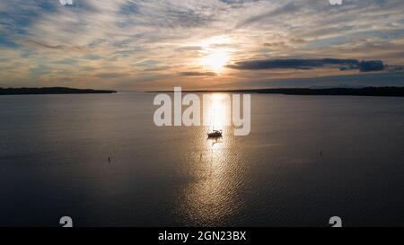 Settembre 18 2021, Barrie Ontario Canada. Centennial Park Sunrise. Luke Durda/Alamy Foto Stock