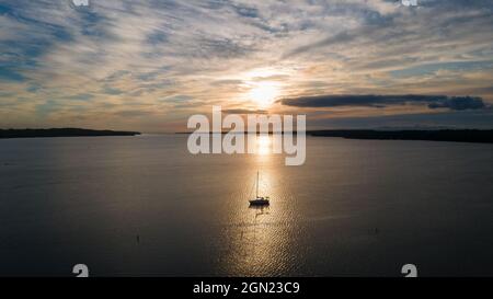 Settembre 18 2021, Barrie Ontario Canada. Centennial Park Sunrise. Luke Durda/Alamy Foto Stock