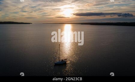 Settembre 18 2021, Barrie Ontario Canada. Centennial Park Sunrise. Luke Durda/Alamy Foto Stock