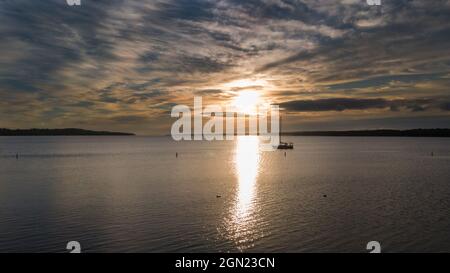 Settembre 18 2021, Barrie Ontario Canada. Centennial Park Sunrise. Luke Durda/Alamy Foto Stock