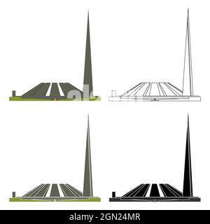 Tsitsernakaberd complesso commemorativo del genocidio armeno Illustrazione Vettoriale