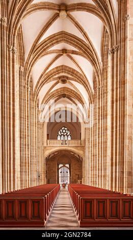 Vista interna della Cattedrale di Meissen, Meissen, Germania Foto Stock